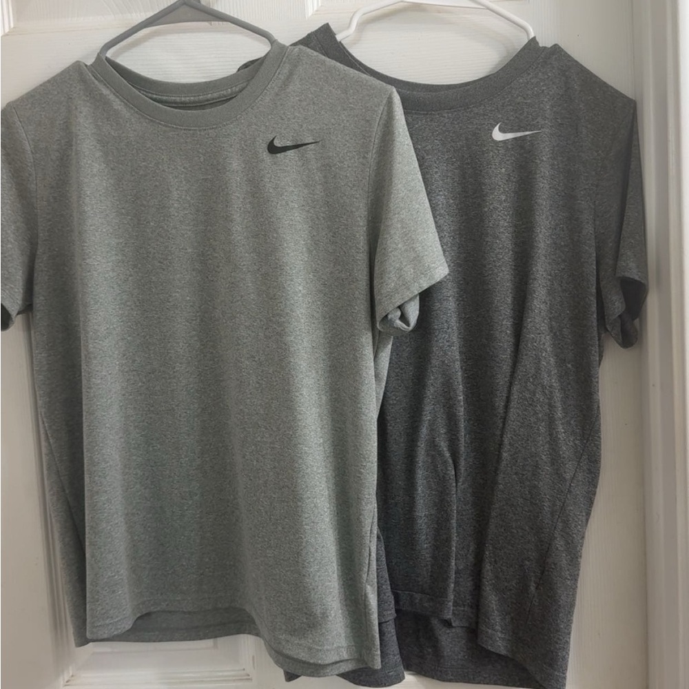 Nike Light Gray and Charcoal T-Shirts